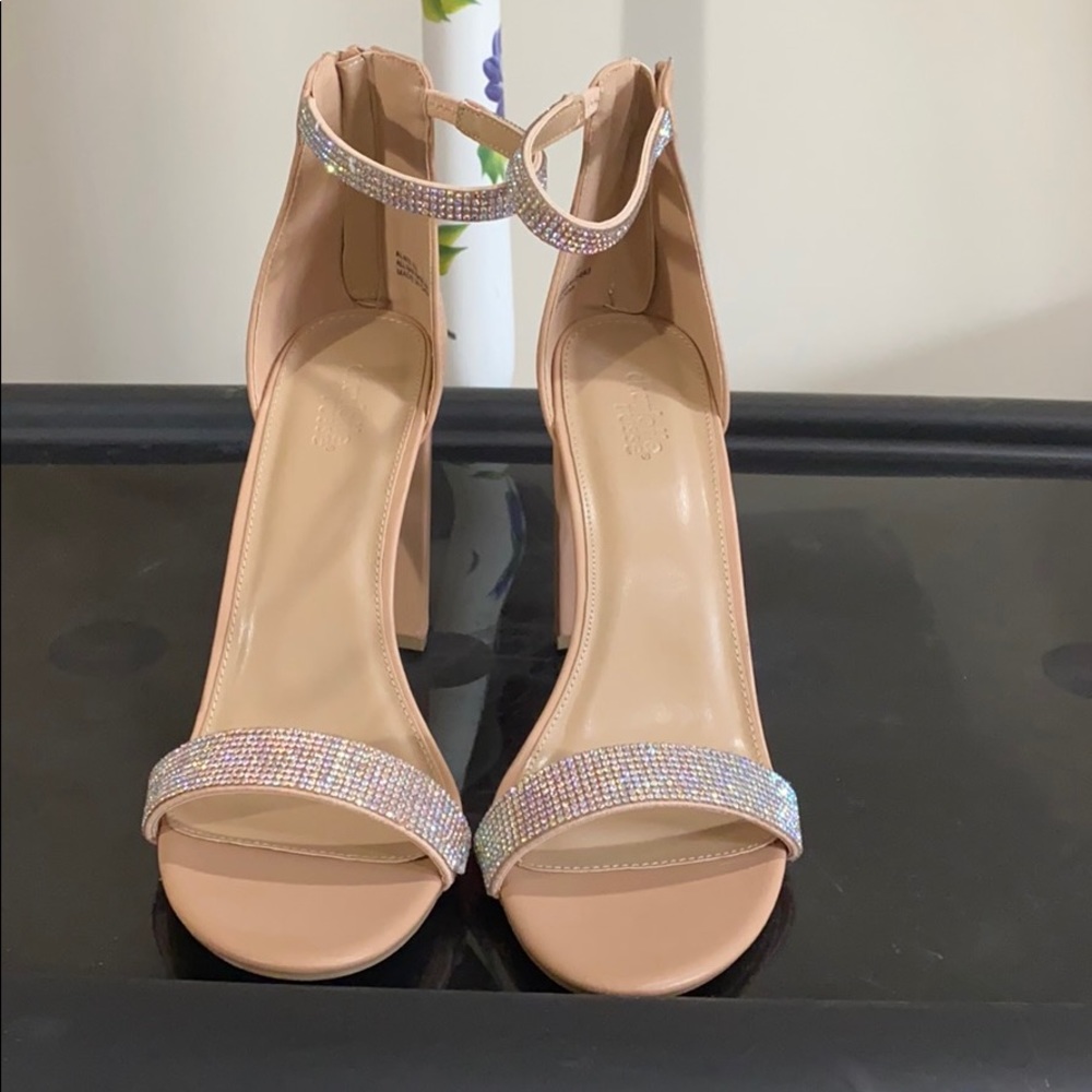 Brand New Charlotte Russe beige and sparkly heels